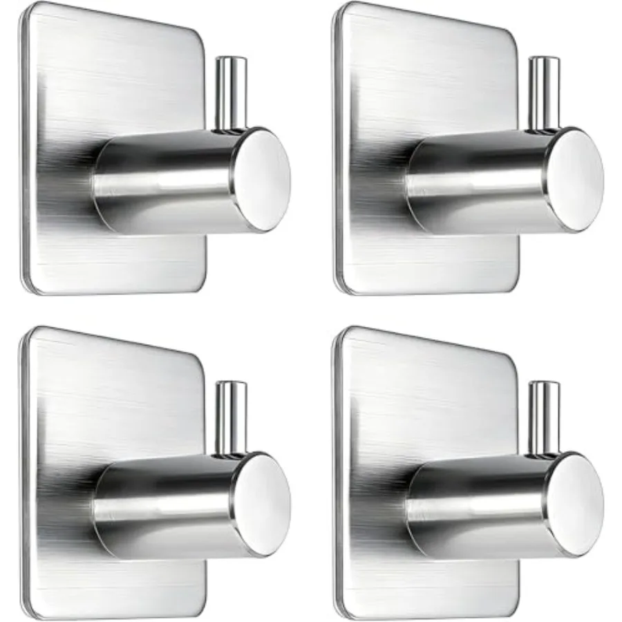 Adhesive Towel Hooks 15lbs Heavy Duty Wall Hooks Waterproof Stainless Steel Hanger for Hanging Coat, Hat, Towel Robe Hook Rack
Adhesive Towel Hooks 15lbs Heavy Duty Wall Hooks Waterproof Stainless Steel Hanger for Hanging Coat, Hat, Towel Robe Hook Rack