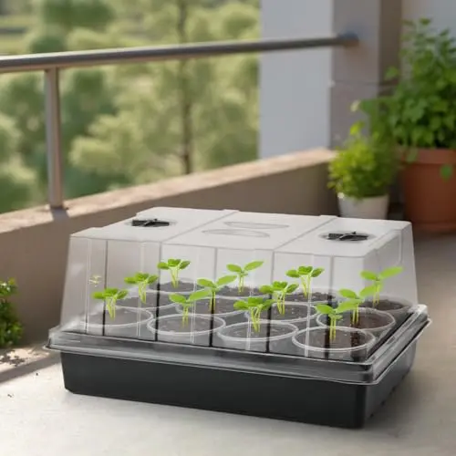 4 Reusable Seedling Trays With 5-Inch Clear Vented Domes For Indoor Herb And Microgreen Germination Kit
4 Reusable Seedling Trays With 5-Inch Clear Vented Domes For Indoor Herb And Microgreen Germination Kit