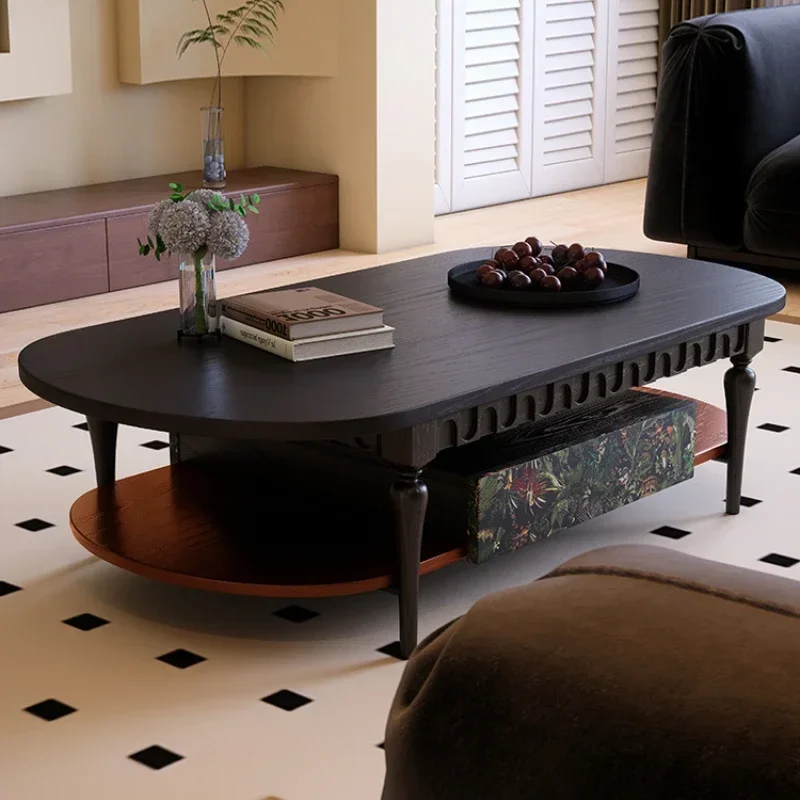 LJYSolid Wood Tea Table French Vintage Style Small Apartment Living Room Middle Ancient Ash Tea Table 
LJYSolid Wood Tea Table French Vintage Style Small Apartment Living Room Middle Ancient Ash Tea Table