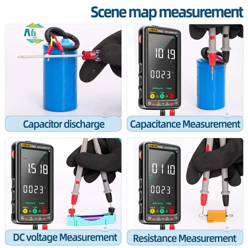 A60F- 682 Smart Professional Multimeter AC/DC Ammeter Voltage Tester Rechargeable Electric Ohm Diode Tester Tool
A60F- 682 Smart Professional Multimeter AC/DC Ammeter Voltage Tester Rechargeable Electric Ohm Diode Tester Tool