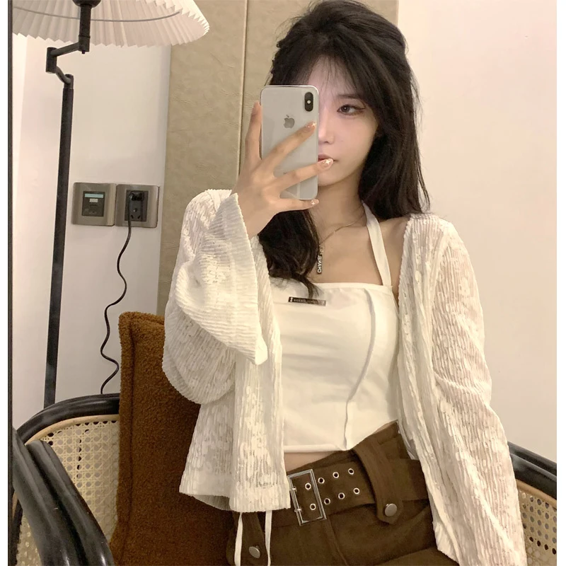 Women's Lace Shoulder Shawl Sun Protection Light Jacket Summer New Style White Sun Protection Clothing Thin Cover up Outerwear
Women's Lace Shoulder Shawl Sun Protection Light Jacket Summer New Style White Sun Protection Clothing Thin Cover up Outerwear