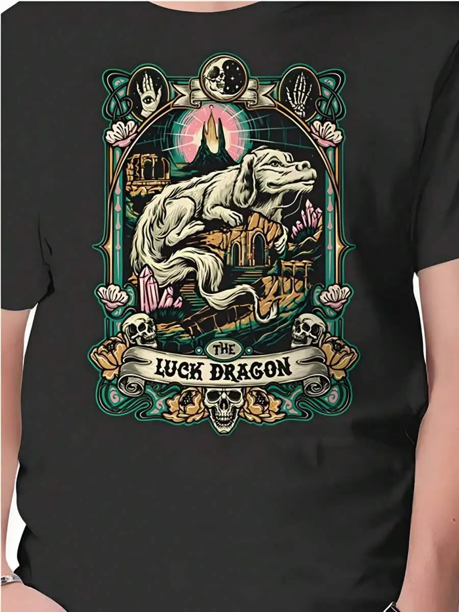 Mens Cotton Tee With Luck Dragon Graphic Print Casual Short Sleeve Round Neck
Mens Cotton Tee With Luck Dragon Graphic Print Casual Short Sleeve Round Neck