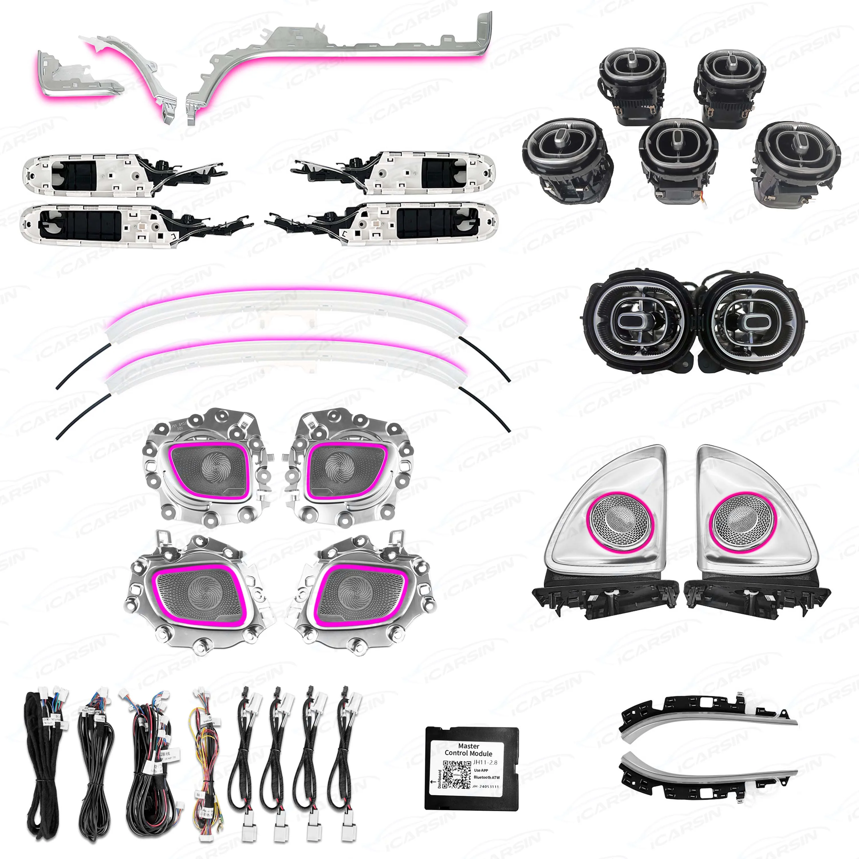 Upgrade 64 Colors LED Car Interior Ambient Light for Mercedes Benz C-class W206 GLC X254 Atmosphere Strip Accessories
Upgrade 64 Colors LED Car Interior Ambient Light for Mercedes Benz C-class W206 GLC X254 Atmosphere Strip Accessories