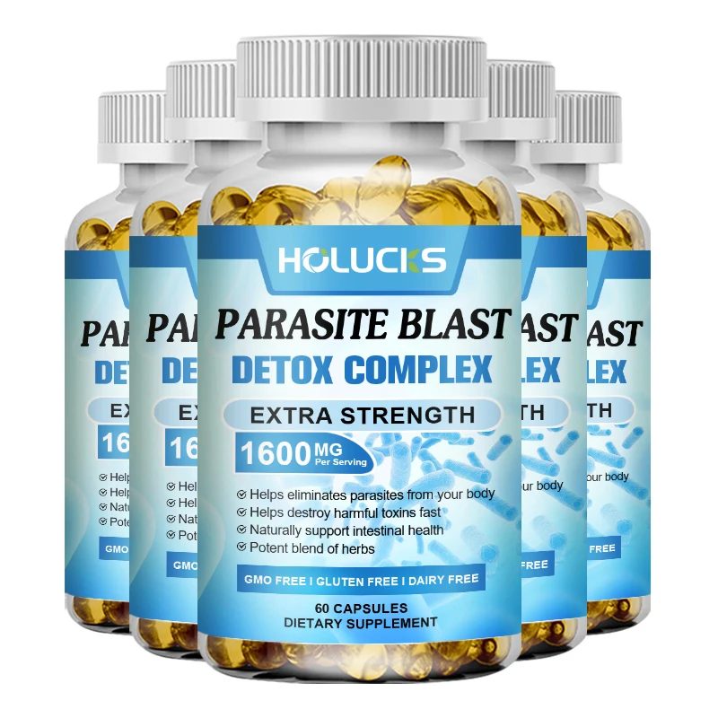 HOLUCKS Parasite Blast Detox Capsules 1600mg, Supports Intestinal Health, Toxin Elimination & Gut Flora Balance for Adults
HOLUCKS Parasite Blast Detox Capsules 1600mg, Supports Intestinal Health, Toxin Elimination & Gut Flora Balance for Adults