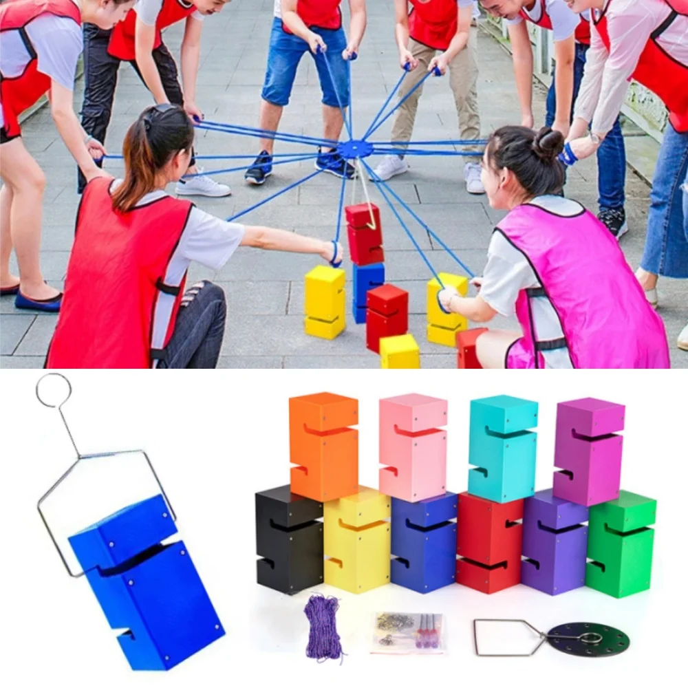 Outdoor Pull Rope Stack Tower Color Block Set Team Cooperation Game Prop For Corporate Team Building Training Event Supplies
Outdoor Pull Rope Stack Tower Color Block Set Team Cooperation Game Prop For Corporate Team Building Training Event Supplies