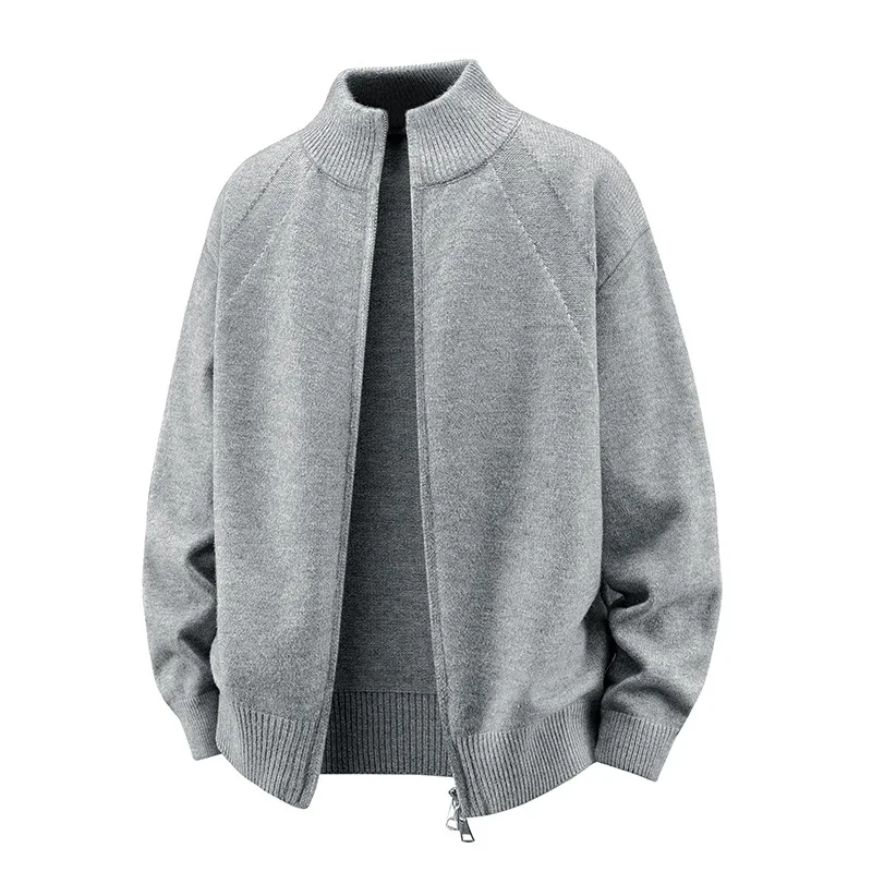 Men's Stand-Up Collar Knitted Cardigan Outdoor Loose Casual Jacket Style Winter Sweater for Spring Autumn 2025 
Men's Stand-Up Collar Knitted Cardigan Outdoor Loose Casual Jacket Style Winter Sweater for Spring Autumn 2025