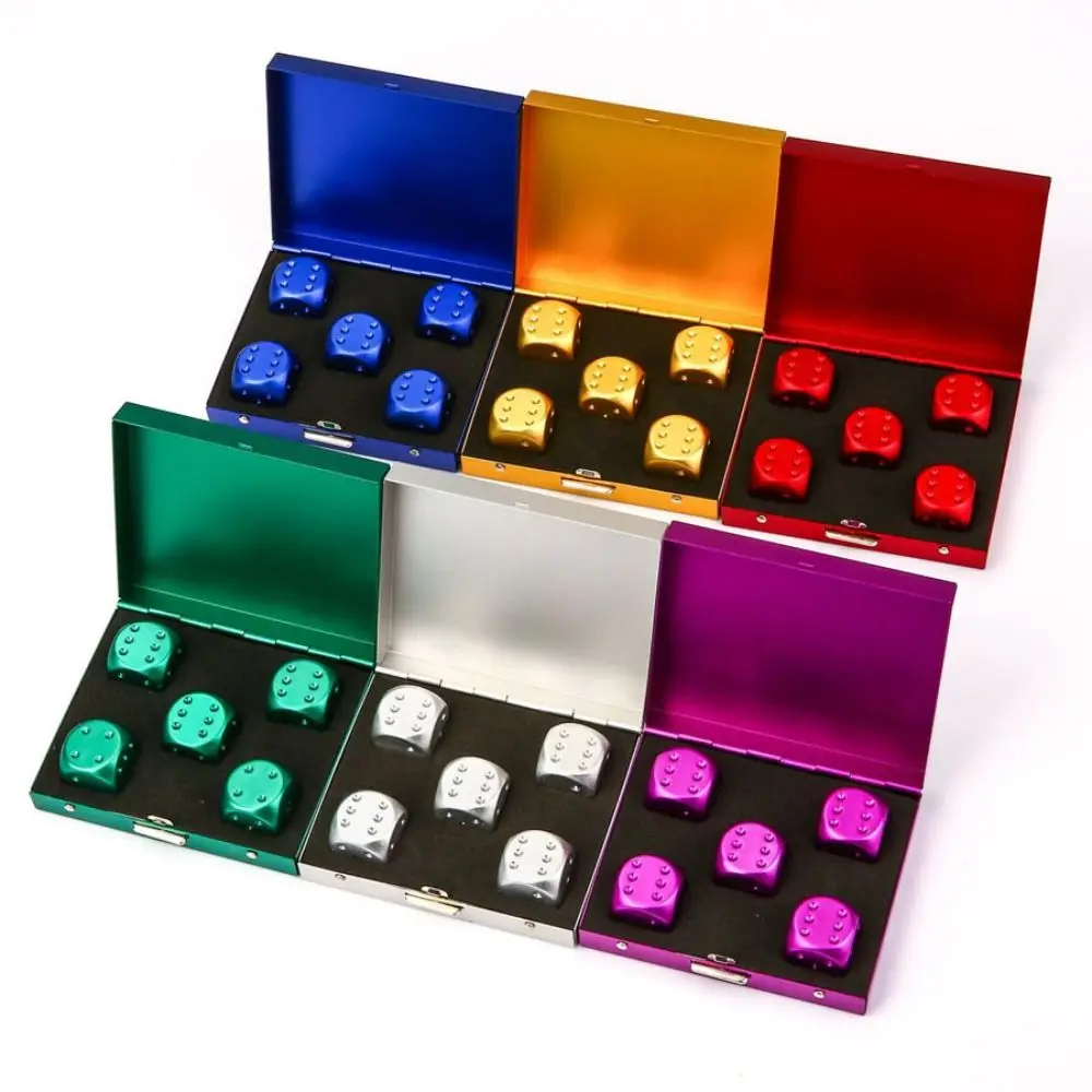 Aluminum Alloy 5 in1 Metal Dices 6 Sided Figurines Metal Solid Dice Metal Cube with Case Rounded Corners Dice Set
Aluminum Alloy 5 in1 Metal Dices 6 Sided Figurines Metal Solid Dice Metal Cube with Case Rounded Corners Dice Set