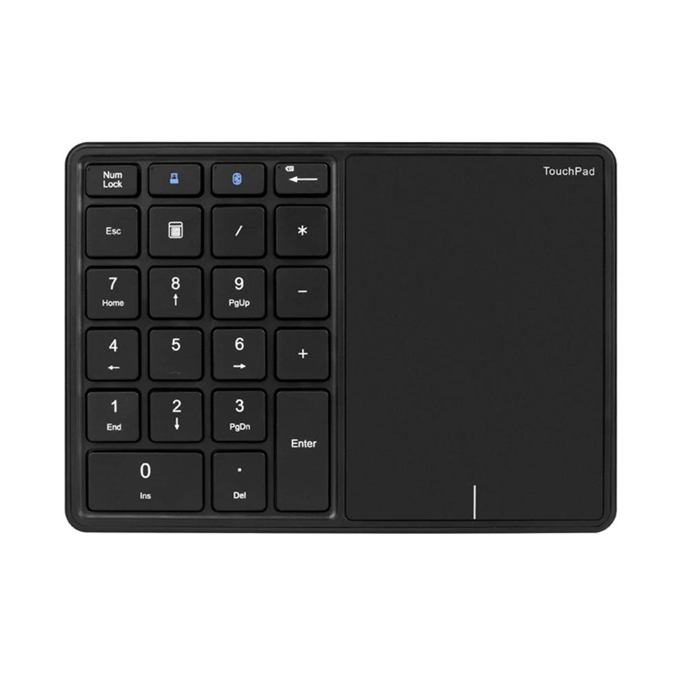 Numeric Keyboard with Touch-pad Bluetooth-compatible Keypad 2.4G Wireless Rechargeable for Android Windows IOS Laptop Tablet
Numeric Keyboard with Touch-pad Bluetooth-compatible Keypad 2.4G Wireless Rechargeable for Android Windows IOS Laptop Tablet