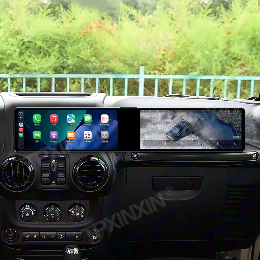 24.6 Inch Android Auto Carplay For Jeep Wrangler JL 2017-2023 Car Radio Dual Screen GPS Navi Stereo Multimedia Player Head Unit
24.6 Inch Android Auto Carplay For Jeep Wrangler JL 2017-2023 Car Radio Dual Screen GPS Navi Stereo Multimedia Player Head Unit