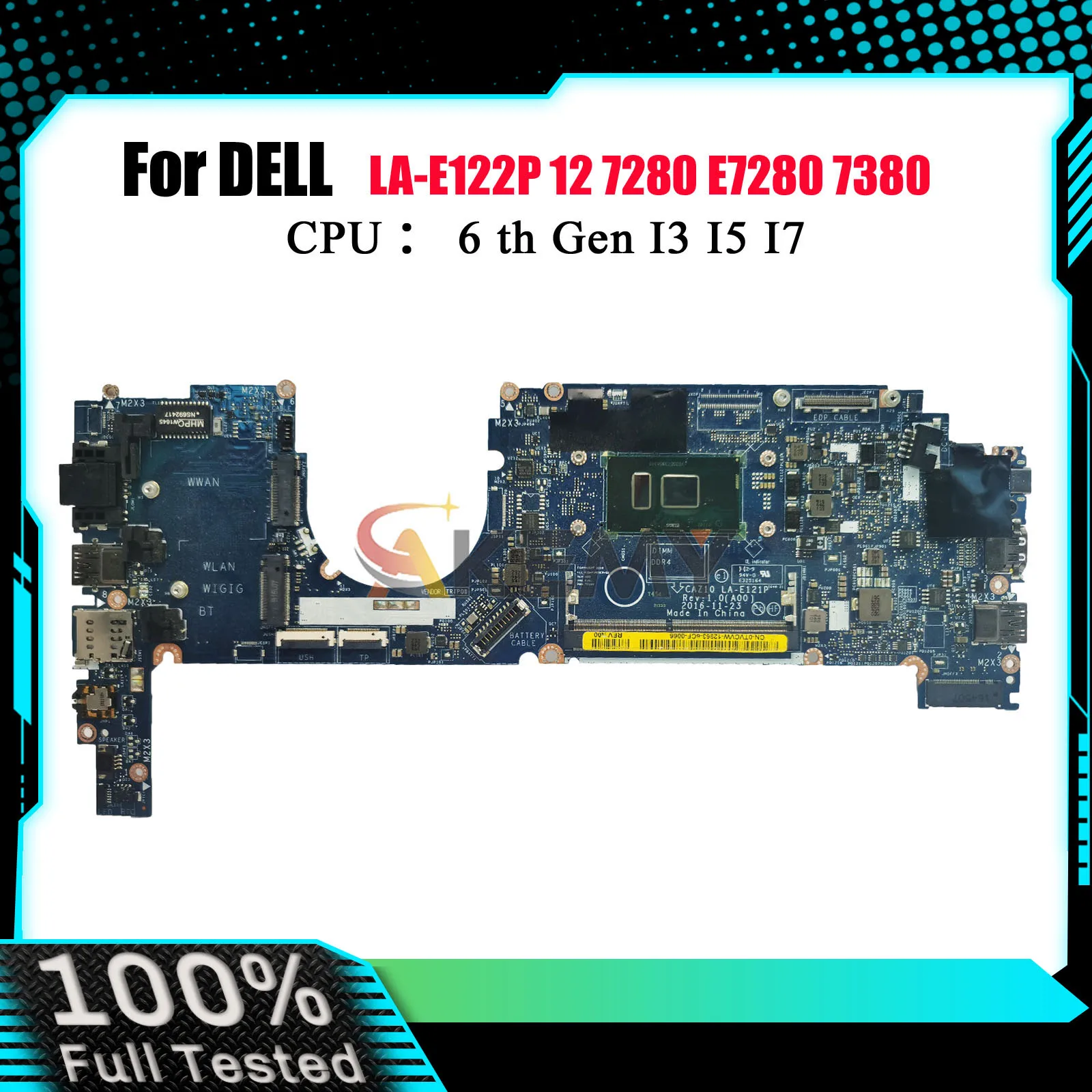 Для материнской платы Dell Latitude 7280 7380 LA-E121P LA-E122P, поддержка процессора I5 I7 6-го/7-го поколения 0Y044T 0TVCVW, 100% протестировано, ОК
Для материнской платы Dell Latitude 7280 7380 LA-E121P LA-E122P, поддержка процессора I5 I7 6-го/7-го поколения 0Y044T 0TVCVW, 100% протестировано, ОК