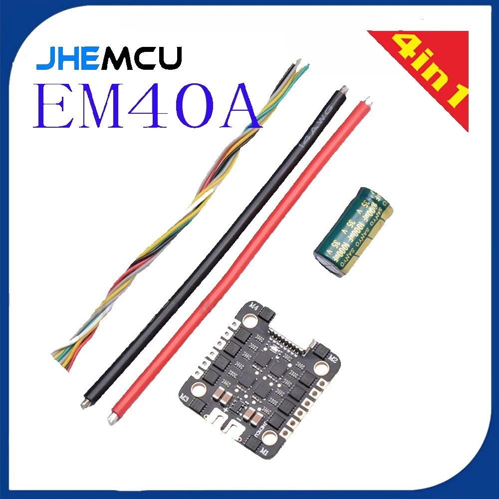 JHEMCU EM40A Bluejay ESC DShot600 2-6S 4in1 Бесщеточный ESC для FPV Racing Freestyle Micro Drones DIY Запчасти
JHEMCU EM40A Bluejay ESC DShot600 2-6S 4in1 Бесщеточный ESC для FPV Racing Freestyle Micro Drones DIY Запчасти