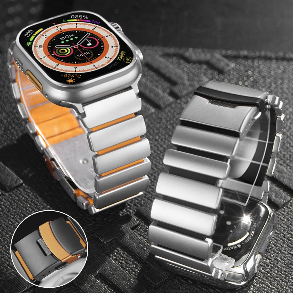 Titanium Metal Band For Apple Watch Ultra 3 Series 11 10 9 8 7 SE Stainless Steel Bracelet For iWatch Strap 44mm 45mm 46mm 49mm
Titanium Metal Band For Apple Watch Ultra 3 Series 11 10 9 8 7 SE Stainless Steel Bracelet For iWatch Strap 44mm 45mm 46mm 49mm