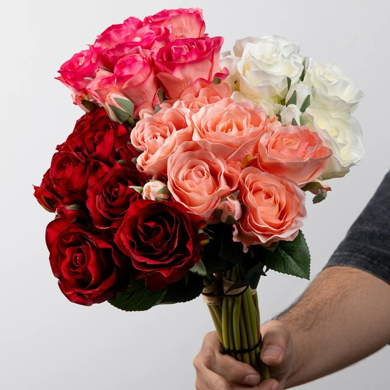3pcs Simulation 10 Heads Snow Mountain Roses Bouquet Silk Fake Flowers Wedding Decoration Pink Perfume Rose Artificial Flower
3pcs Simulation 10 Heads Snow Mountain Roses Bouquet Silk Fake Flowers Wedding Decoration Pink Perfume Rose Artificial Flower