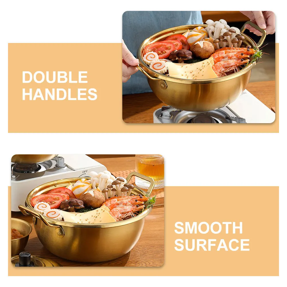 Stainless Steel Noodle Pot Dual Handles Korean Style Soup Ramen Cooker Lidded Kitchen Cooking Pots Ramen Pot Pots for Cooking
Stainless Steel Noodle Pot Dual Handles Korean Style Soup Ramen Cooker Lidded Kitchen Cooking Pots Ramen Pot Pots for Cooking
