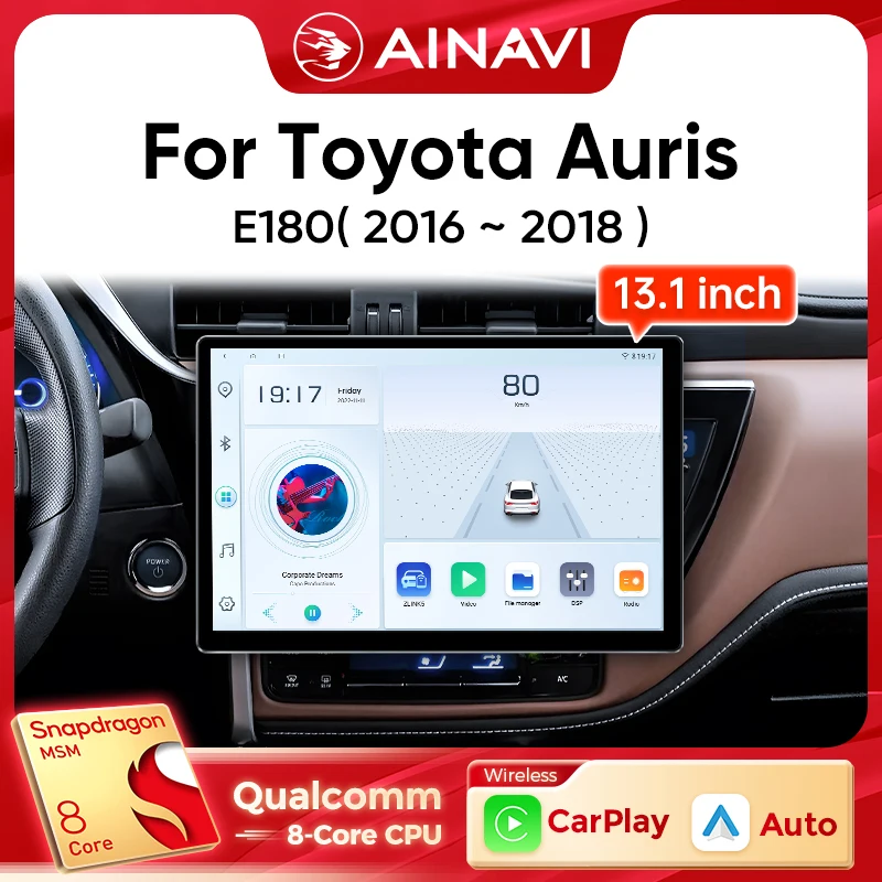 Ainavi 13,1-дюймовый для Toyota Auris 2016 2017 2018 Corolla E180 2K Altis гибридный автомобильный радиоприемник Carplay Android Auto мультимедийный плеер
Ainavi 13,1-дюймовый для Toyota Auris 2016 2017 2018 Corolla E180 2K Altis гибридный автомобильный радиоприемник Carplay Android Auto мультимедийный плеер