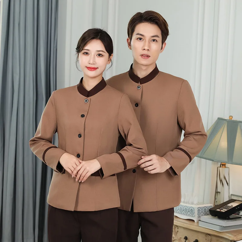 Long-sleeved cleaning uniforms for autumn and winter, hotel room cleaning staff workwear tops, property cleaning staff uniforms
Long-sleeved cleaning uniforms for autumn and winter, hotel room cleaning staff workwear tops, property cleaning staff uniforms