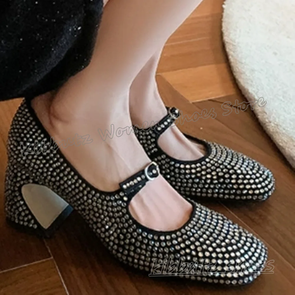 Crystal Glossy Mary Jane Pumps Round Toe Strange Heels Buckle Strap Fashion Elegant Concise Sexy Luxury Women Shoes Solid Color
Crystal Glossy Mary Jane Pumps Round Toe Strange Heels Buckle Strap Fashion Elegant Concise Sexy Luxury Women Shoes Solid Color