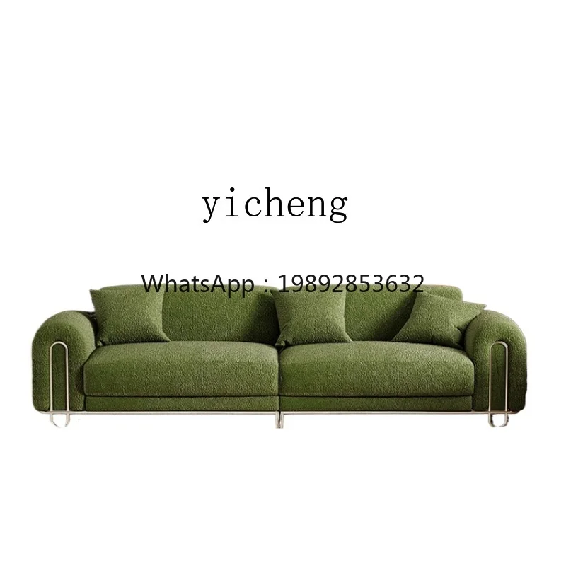 French retro living room B & B simple green straight row fabric sofa
French retro living room B & B simple green straight row fabric sofa