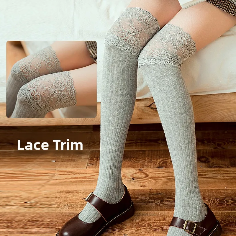 High-Tube Lace d Anti-Slip Cotton Sos Over-Knee Student Autumn Winter Cute Japanese Sle Long Tube Stoings
High-Tube Lace d Anti-Slip Cotton Sos Over-Knee Student Autumn Winter Cute Japanese Sle Long Tube Stoings