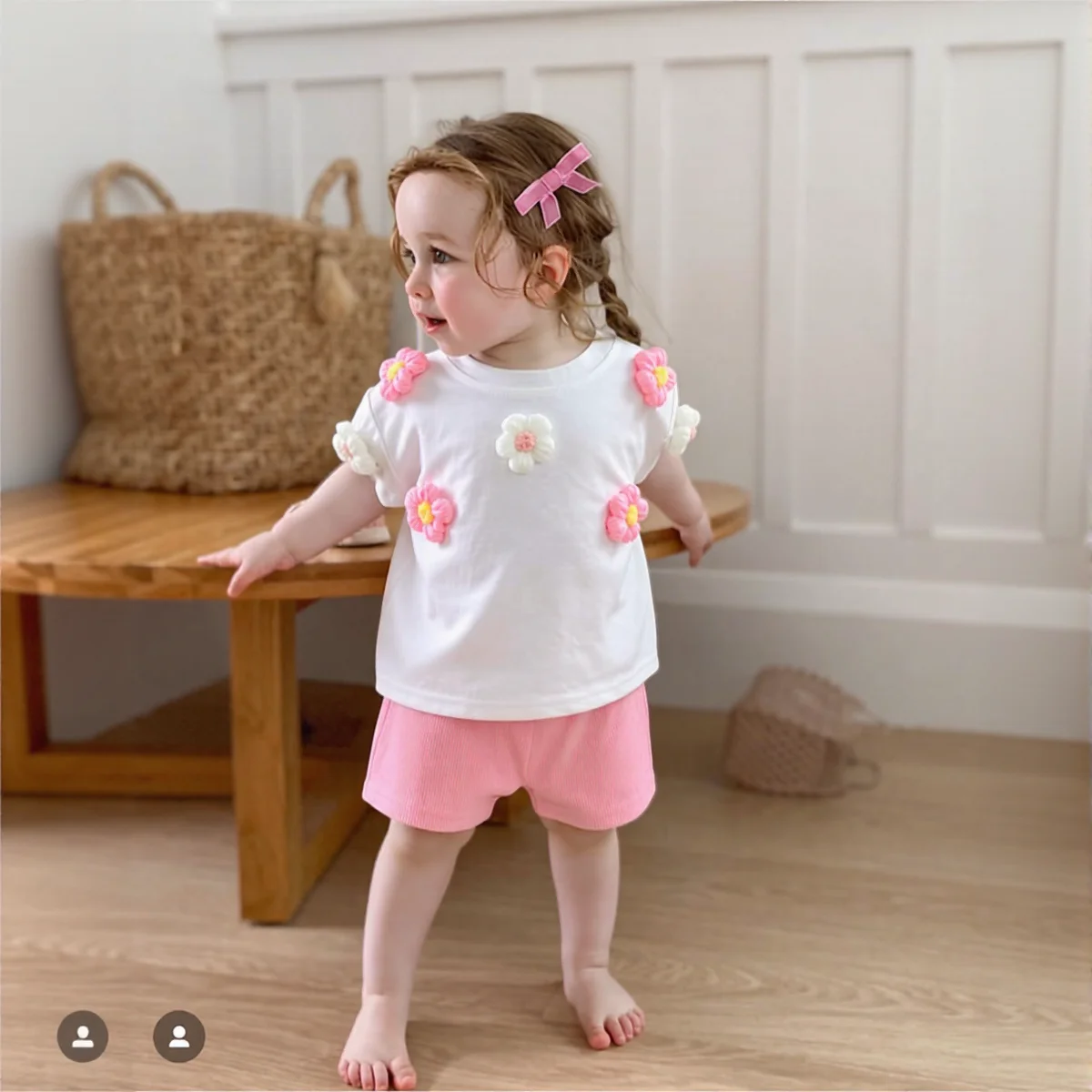 Summer Infant Girl 3D flower Short Sleeve T-Shirt And Pink Shorts Baby Set Cute Casual Two-Piece Outfit for Babies 0-3Y
Summer Infant Girl 3D flower Short Sleeve T-Shirt And Pink Shorts Baby Set Cute Casual Two-Piece Outfit for Babies 0-3Y