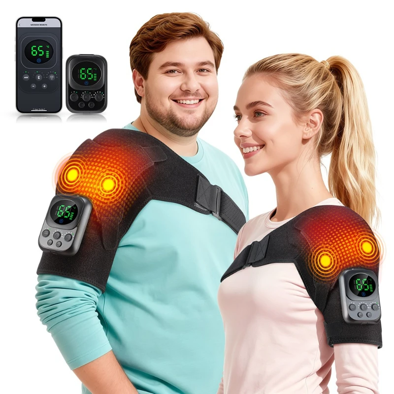 Wireless Control Heated Shoulder Massage Device EMS Physiotherapy Vibration Hot Compress Shoulder Massager Multi Gear Adjustable
Wireless Control Heated Shoulder Massage Device EMS Physiotherapy Vibration Hot Compress Shoulder Massager Multi Gear Adjustable