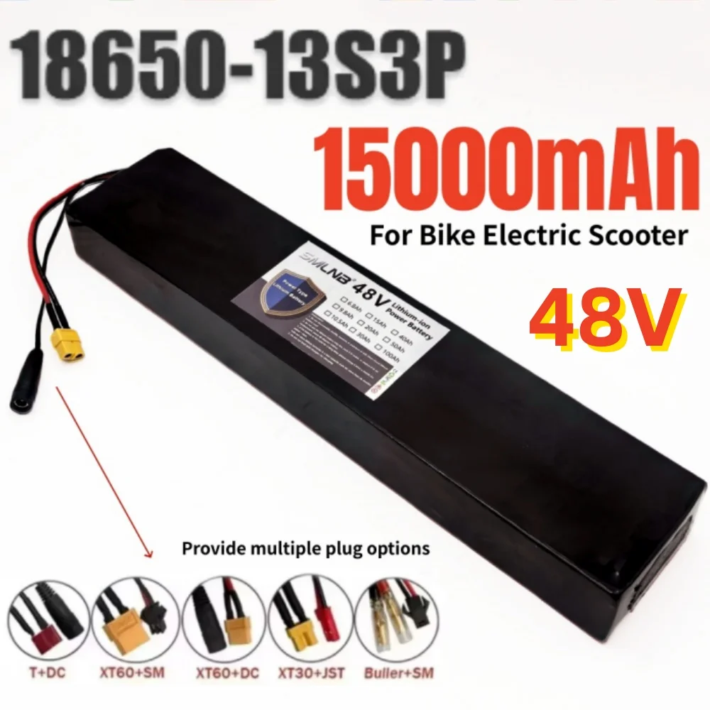 Литий-ионный аккумулятор емкостью 15 Ач, литиевая батарея 13S3P 48 В 18650, XT60/DC, используется для скутеров и велосипедов, аккумулятор 13S3P 54,6 В
Литий-ионный аккумулятор емкостью 15 Ач, литиевая батарея 13S3P 48 В 18650, XT60/DC, используется для скутеров и велосипедов, аккумулятор 13S3P 54,6 В