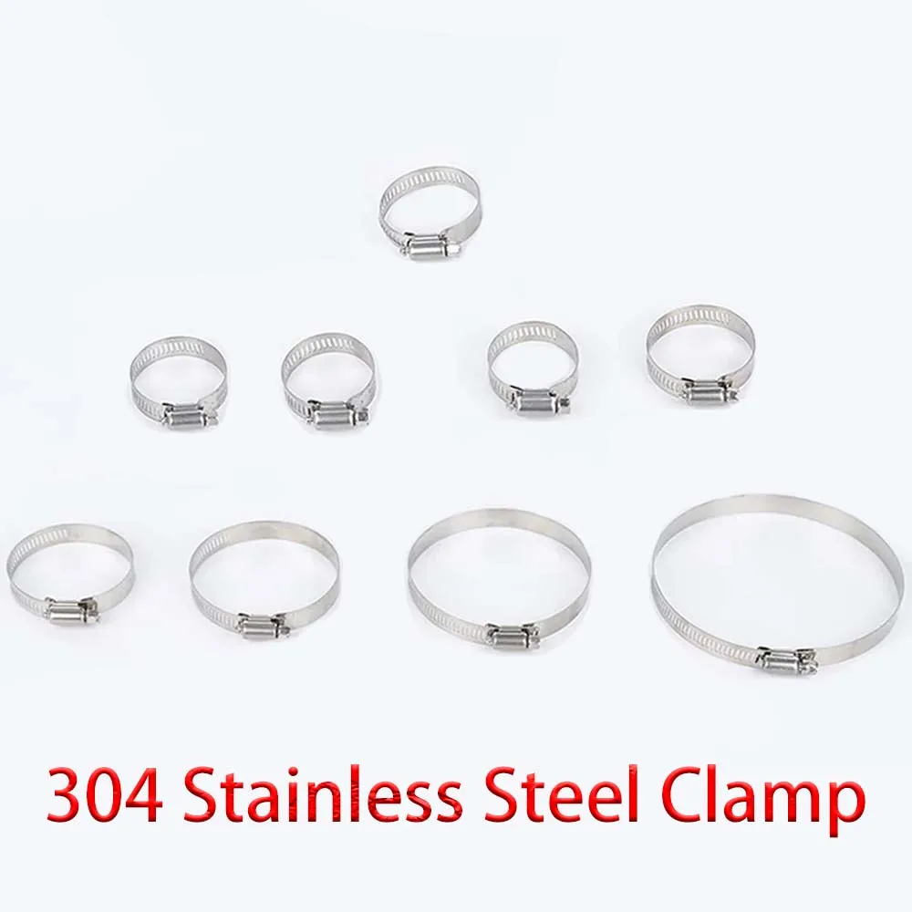 304 Stainless Steel Hose Clamp Adjustable Worm Gear Clamps Multiple Sizes for Silicone Water Air Oil Gas Pipe Automotive
304 Stainless Steel Hose Clamp Adjustable Worm Gear Clamps Multiple Sizes for Silicone Water Air Oil Gas Pipe Automotive