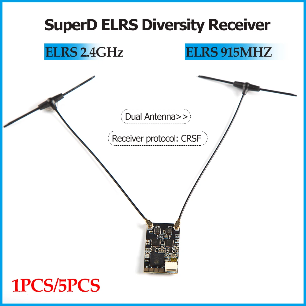 1 шт./5 шт. SuperD ELRS 2,4G/915 МГц разнообразный приемник двойной SX1280 SX1276 встроенный TCXO CRSF ExprssLRS RX для дрона FPV дальнего действия
1 шт./5 шт. SuperD ELRS 2,4G/915 МГц разнообразный приемник двойной SX1280 SX1276 встроенный TCXO CRSF ExprssLRS RX для дрона FPV дальнего действия