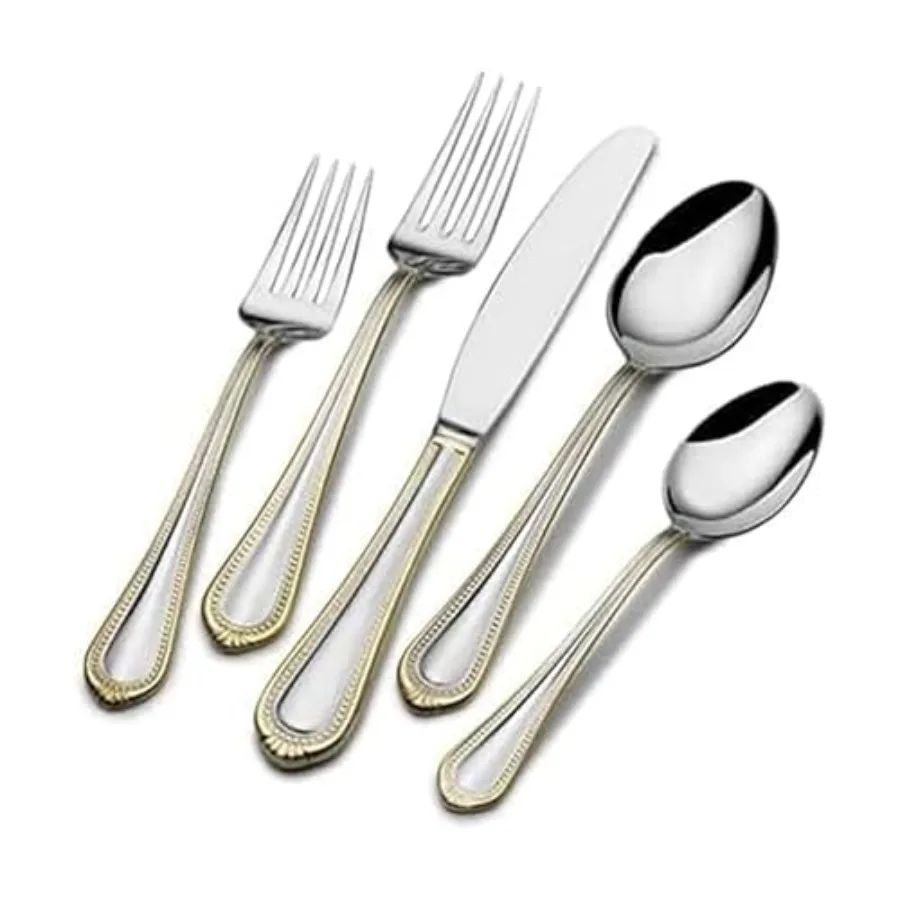Accent Flatware Service for 12,,18/10 Stainl Steel, Sierware Set with Serving Utensils
Accent Flatware Service for 12,,18/10 Stainl Steel, Sierware Set with Serving Utensils