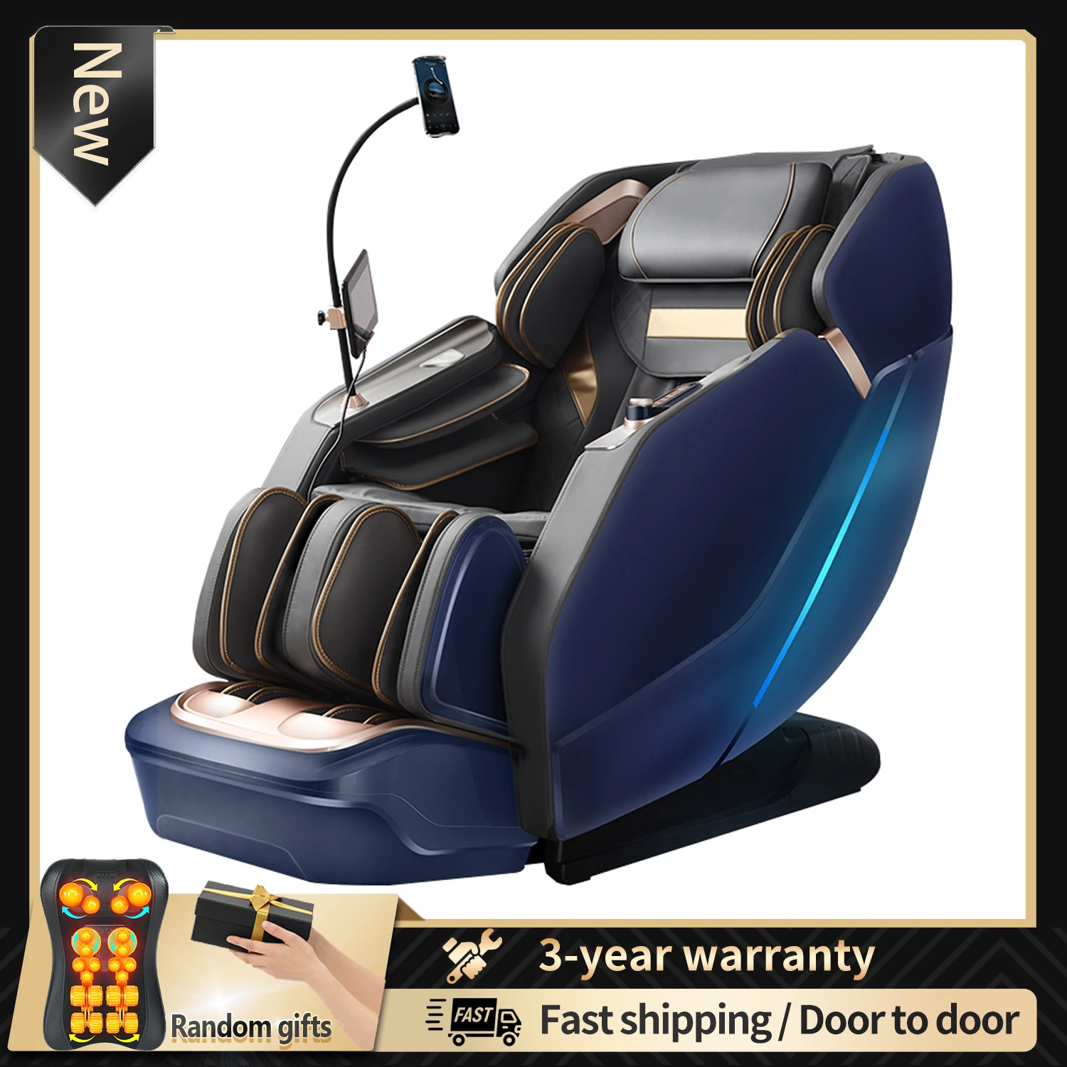 2025 Full Body Massage Chair Heat 3D and 4D Dual Manipulator SL Track Zero Gravity Thai Stret Kneading Massage Recliner SL Track
2025 Full Body Massage Chair Heat 3D and 4D Dual Manipulator SL Track Zero Gravity Thai Stret Kneading Massage Recliner SL Track