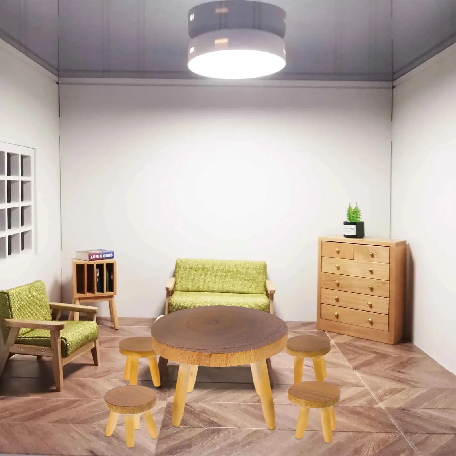 1Set Retro Miniature Wood Dining Table and Chairs Set for Dollhouse Interior Decoration Tiny Home Scene Accessory Realistic
1Set Retro Miniature Wood Dining Table and Chairs Set for Dollhouse Interior Decoration Tiny Home Scene Accessory Realistic