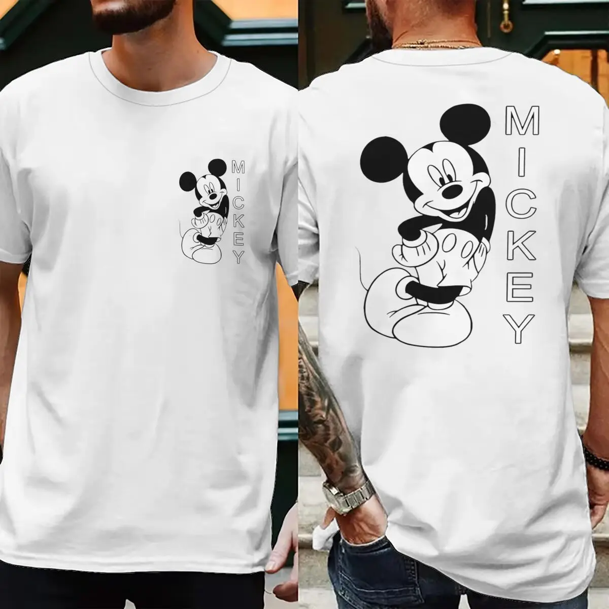 Men's Clothing Mickey Mouse Print Men Women Fashion Casual Tops Harajuku Street Style T-shirts Mickey Letter Print Clothes
Men's Clothing Mickey Mouse Print Men Women Fashion Casual Tops Harajuku Street Style T-shirts Mickey Letter Print Clothes