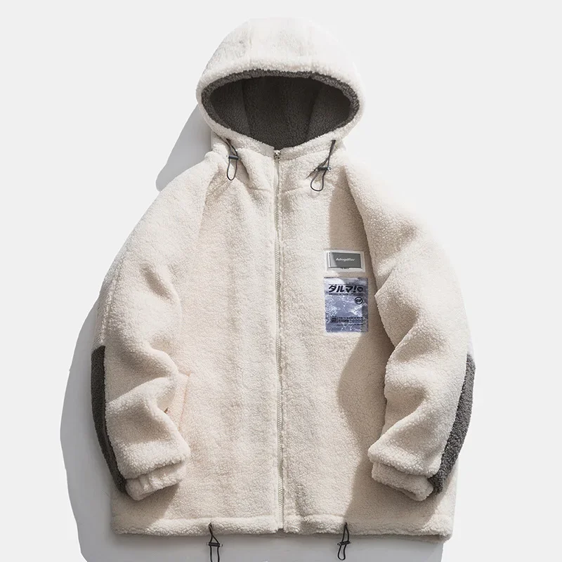 Men Winter Fleece Jacket Lamb Wool Hooded Coat Mens Thick Warm Coat Loose Japanese Streetwear Casual Harajuku Zippered Jacket
Men Winter Fleece Jacket Lamb Wool Hooded Coat Mens Thick Warm Coat Loose Japanese Streetwear Casual Harajuku Zippered Jacket