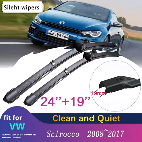 Car windshield wiper brush for Volkswagen VW Scirocco R GTS 2008 ~ 2017, car accessories 2009 2010 2011 2012 2012