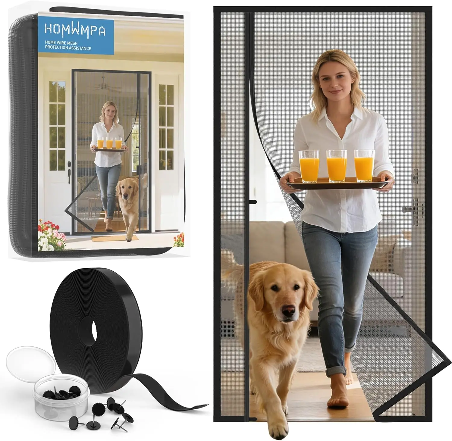 Side Opening Magnetic Screen Door, Fit 32"x80", Heavy Duty Mesh, Keep Bugs Out, Pet & Kid Friendly, Grey
Side Opening Magnetic Screen Door, Fit 32"x80", Heavy Duty Mesh, Keep Bugs Out, Pet & Kid Friendly, Grey