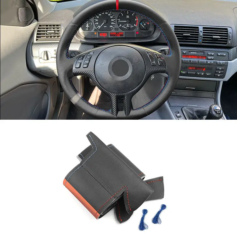Для BMW 3 5 серии E46 E39 2000-2003 X5 E53 Z3 E36 салон автомобиля чехол на руль из микрофибры кожаная отделка красная синяя нить
Для BMW 3 5 серии E46 E39 2000-2003 X5 E53 Z3 E36 салон автомобиля чехол на руль из микрофибры кожаная отделка красная синяя нить