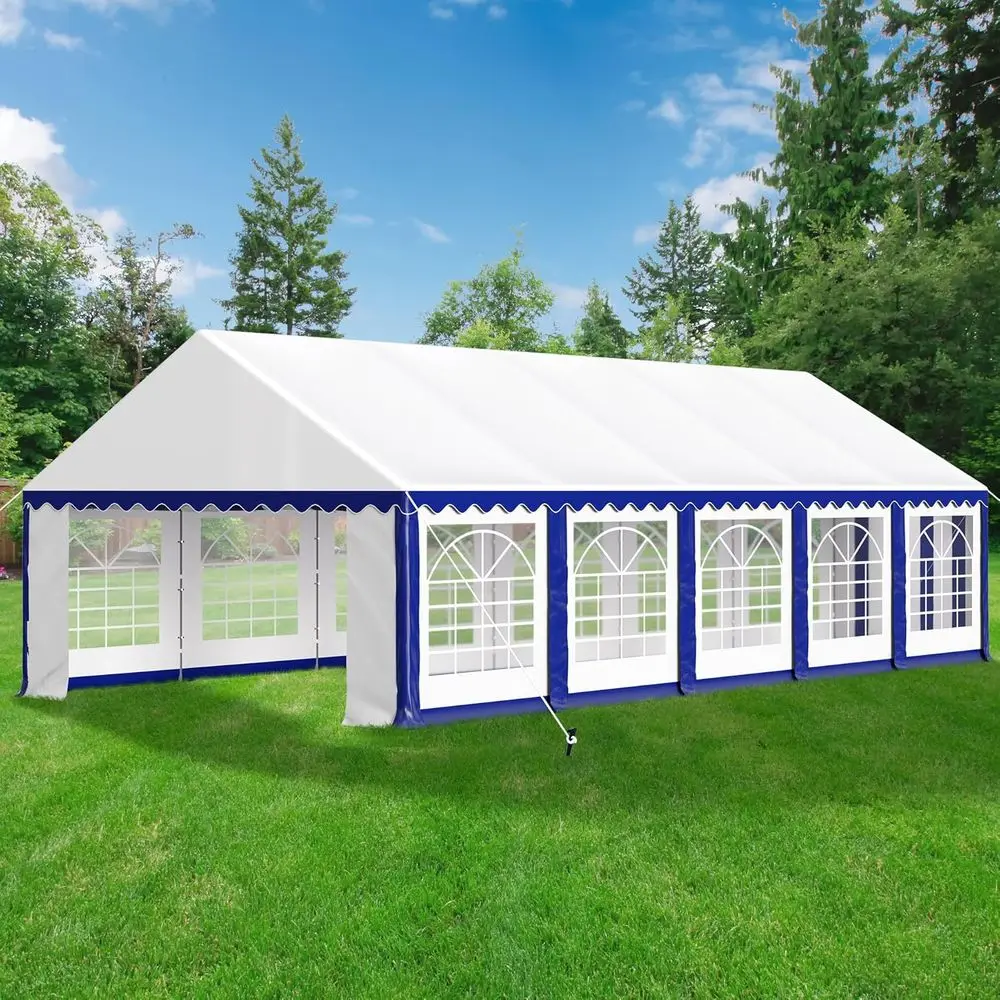 16x32T Party Tent Heavy Duty, Large Wedding Event Shelters with 4 Carry Bags & Removable Sidewalls, Outdoor Gazebo Commercial Te
16x32T Party Tent Heavy Duty, Large Wedding Event Shelters with 4 Carry Bags & Removable Sidewalls, Outdoor Gazebo Commercial Te