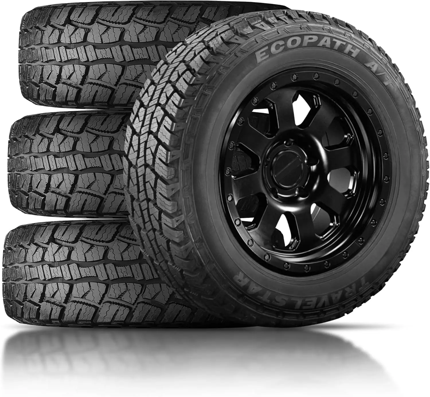 4 Pack:Travelstar Ecopath AT LT265/70R17 10 Ply 121/118S Load Range E All Terrain Light Truck Radial Tire 3-Year Road Hazard Warranty -265/70R17
4 Pack:Travelstar Ecopath AT LT265/70R17 10 Ply 121/118S Load Range E All Terrain Light Truck Radial Tire 3-Year Road Hazard Warranty -265/70R17