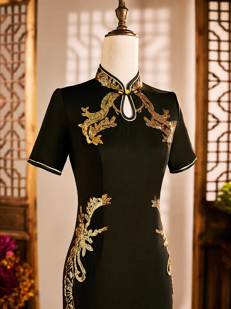 Ele Bla Dr Lengthy Young Sle Chinese New Version High End Aosphere Long Gown Polied Sensation
Ele Bla Dr Lengthy Young Sle Chinese New Version High End Aosphere Long Gown Polied Sensation