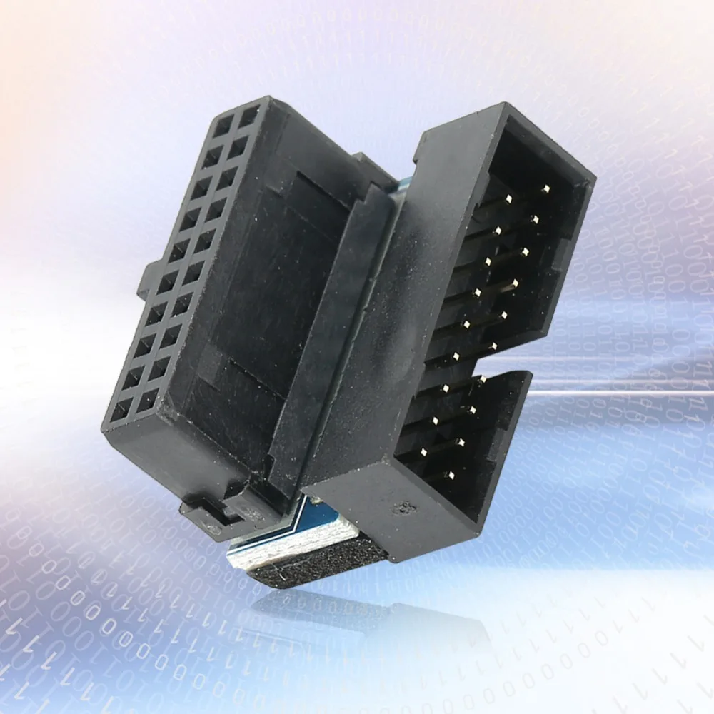 Угловой USB 3.0 адаптер для материнской платы (90 градусов), 19/20-контактный, черный, с разъемом USB 3.0 (штекер-гнездо)
Угловой USB 3.0 адаптер для материнской платы (90 градусов), 19/20-контактный, черный, с разъемом USB 3.0 (штекер-гнездо)