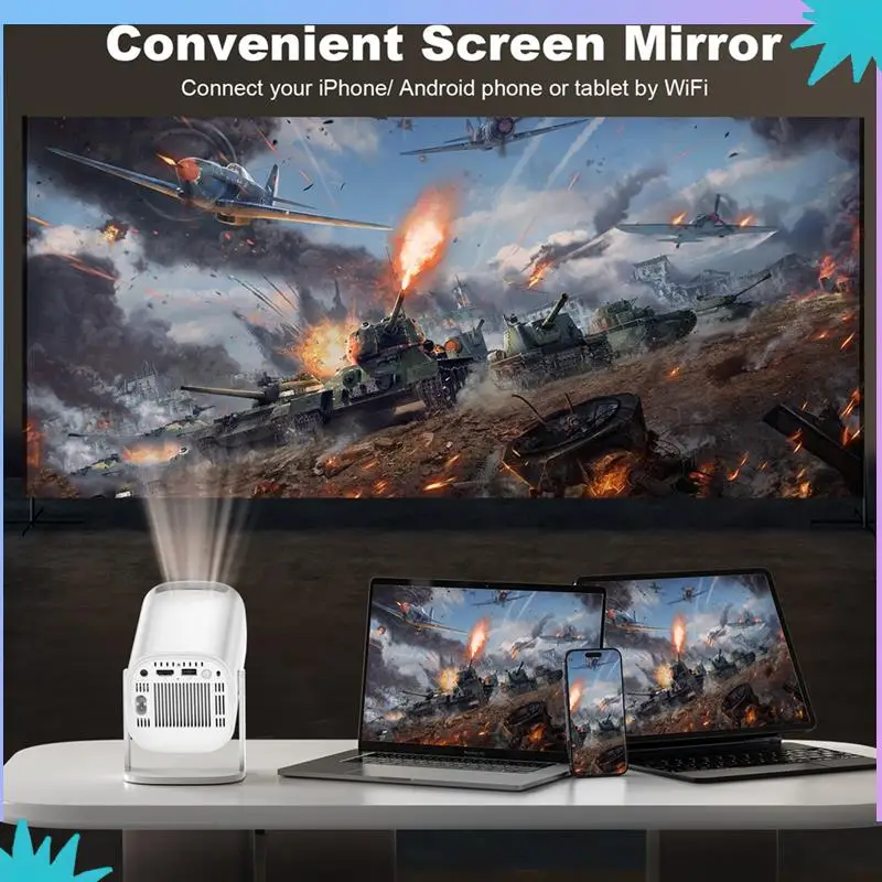 Smart Mini Projector Android 11 Wifi 6 Support 4K 1080P BT5.0 Projector 1208X720p Home Cinema EU Plug
Smart Mini Projector Android 11 Wifi 6 Support 4K 1080P BT5.0 Projector 1208X720p Home Cinema EU Plug