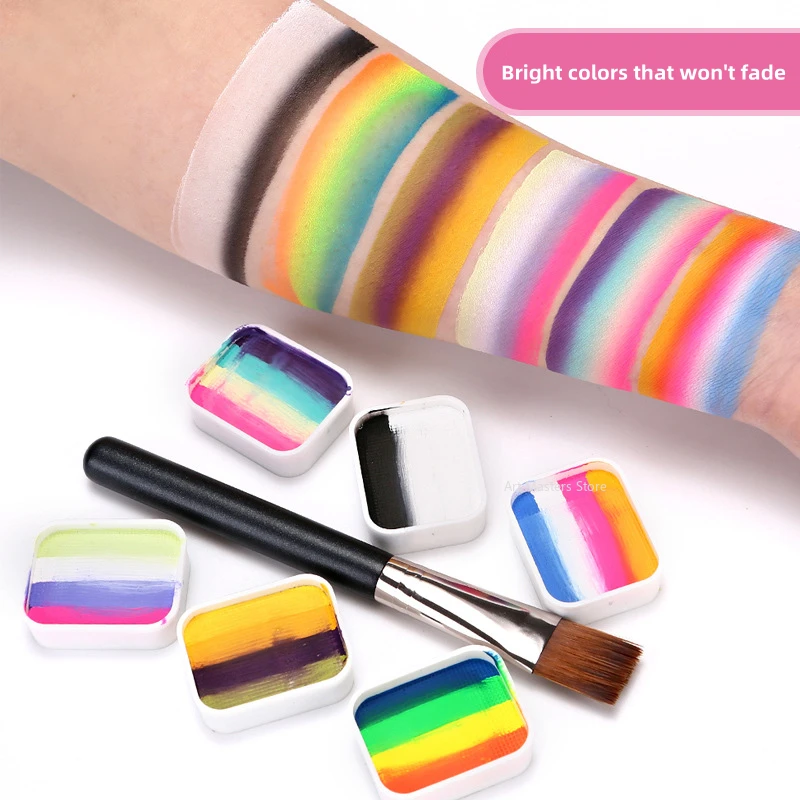 12 Cells of Body Paint Pigments Children's Face Makeup Supplie Water-soluble Halloween Rainbow Tray Portable Color Pencil Set
12 Cells of Body Paint Pigments Children's Face Makeup Supplie Water-soluble Halloween Rainbow Tray Portable Color Pencil Set