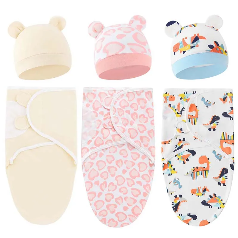 New Baby Blanket Hat Set Cute Printed Boys Girls Swaddling Towel Cotton Newborn Blankets Infant Supplies Four Seasons Universal
New Baby Blanket Hat Set Cute Printed Boys Girls Swaddling Towel Cotton Newborn Blankets Infant Supplies Four Seasons Universal