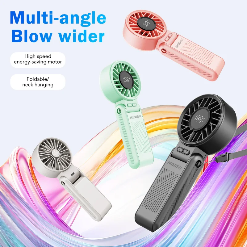 MINISO Ice Cooling Handheld Fan Foldable Design 1-120Speed Wind 3600mAh Rechargeable Digital Display Protable Pocket Fans
MINISO Ice Cooling Handheld Fan Foldable Design 1-120Speed Wind 3600mAh Rechargeable Digital Display Protable Pocket Fans