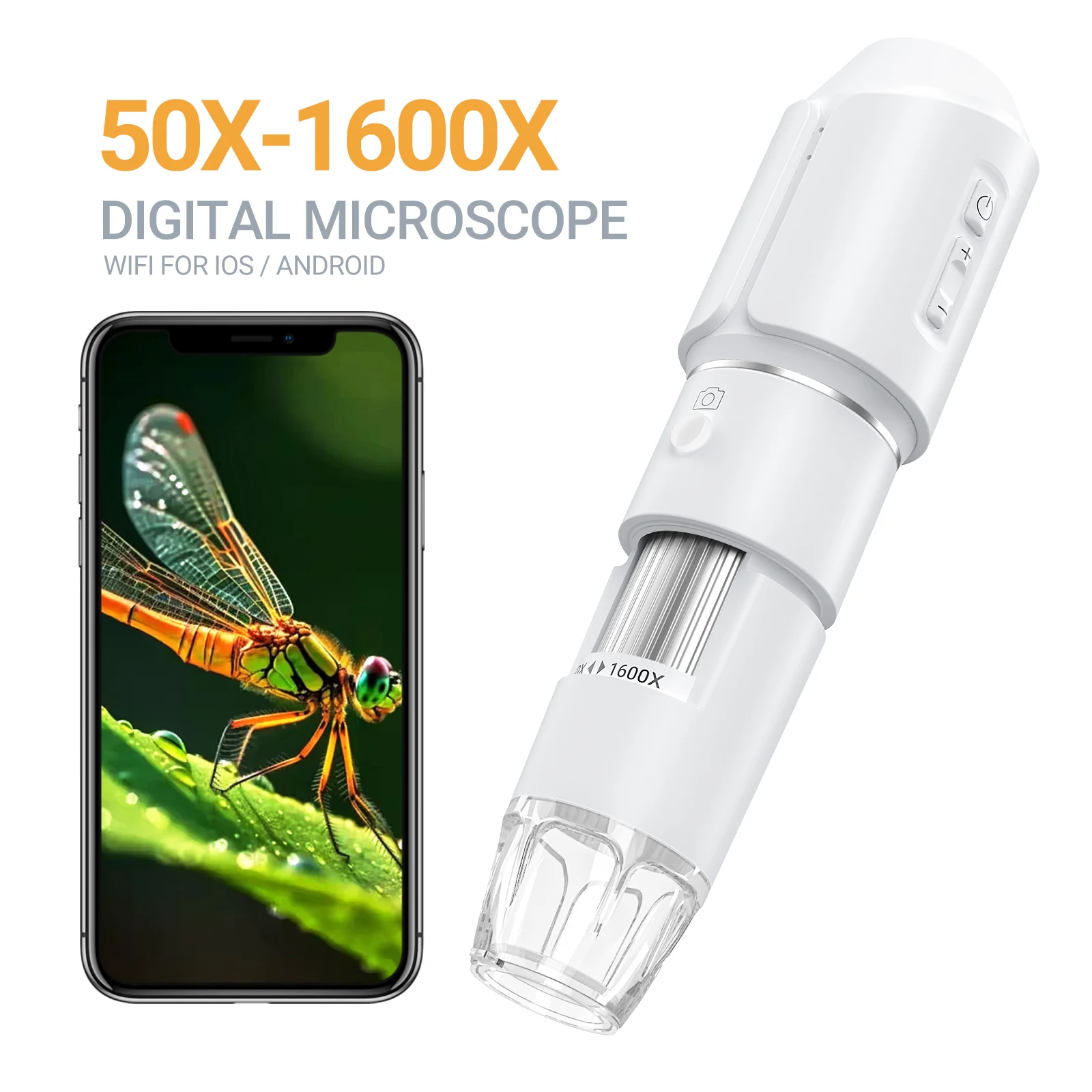 Цифровой микроскоп, беспроводной карманный ручной USB-микроскоп, 50x-1600x зум, HD-лупа с фиксированным фокусом для iPhone Android
Цифровой микроскоп, беспроводной карманный ручной USB-микроскоп, 50x-1600x зум, HD-лупа с фиксированным фокусом для iPhone Android