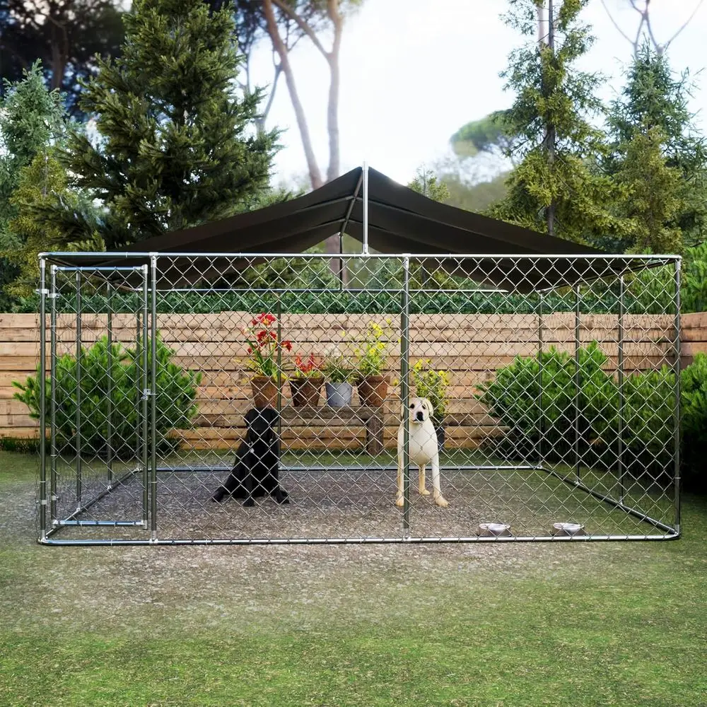 Outdoor Dog Run Enclosure with UV-Resistant, Waterproof Cover - 178 x 178 x 91.2 Secure Locking
Outdoor Dog Run Enclosure with UV-Resistant, Waterproof Cover - 178 x 178 x 91.2 Secure Locking