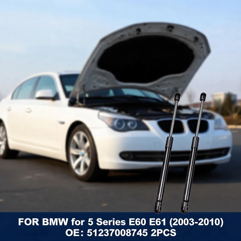 2PCS For BMW 5 Series E60 E61 Front Struts Support Bar OE 51237008745 Hood Lift Support Gas Springs Bonnet Rod 2003-2010
2PCS For BMW 5 Series E60 E61 Front Struts Support Bar OE 51237008745 Hood Lift Support Gas Springs Bonnet Rod 2003-2010