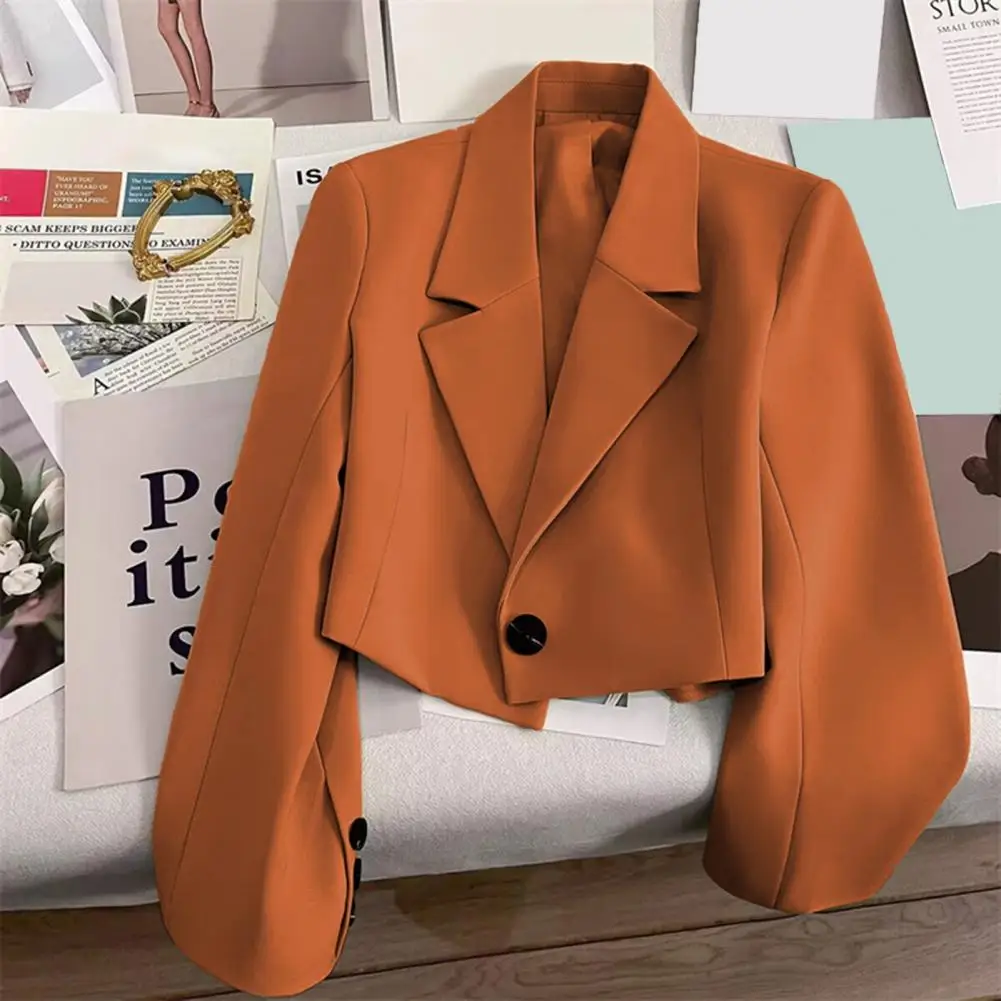 Women Suit Jacket Single Button Suit Jacket Elegant Women's Business Suit Coat with Turn-down Collar Slim Fit Solid for Office
Women Suit Jacket Single Button Suit Jacket Elegant Women's Business Suit Coat with Turn-down Collar Slim Fit Solid for Office
