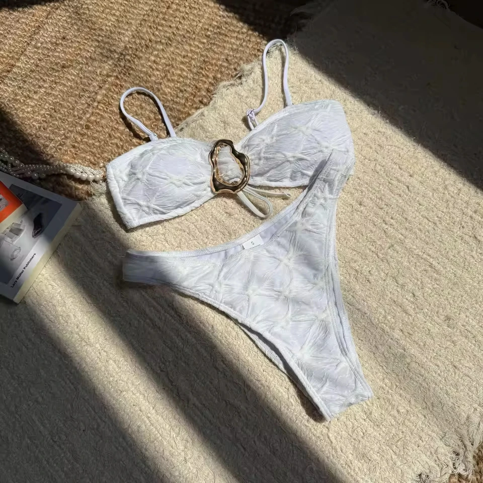 Sexy White Black Bikini Set Women Front Pleate Push Up High Waist Swimsuit 2025 Summer Bathing Suit Two Piece Swimwear
Sexy White Black Bikini Set Women Front Pleate Push Up High Waist Swimsuit 2025 Summer Bathing Suit Two Piece Swimwear