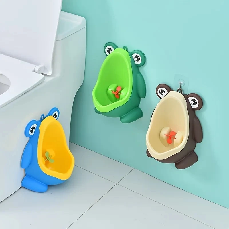 

Cute Frog Potty Training Urinal Boy Funny Aiming Target Toilet Kids Standing Vertical Urinal Trainer